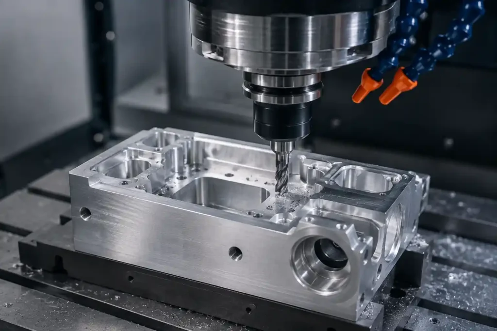 Bludeek precision 3-axis CNC machining center, showcasing scalable manufacturing infrastructure for high-accuracy industrial component production.